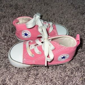 Pink baby Converse shoes